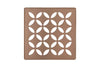 Schluter KERDI-DRAIN Square Grate Kit Floral - Stainless Steel (V2) Brushed Rose Gold 4"