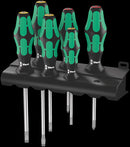 Wera 334/6 Rack Screwdriver set Kraftform Plus Lasertip and rack, 6 pieces