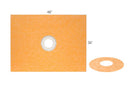 Schluter KERDI-SHOWER-TT Prefabricated Sloped Shower Tray Kit with Center Outlet Position 1" x 36" x 48"