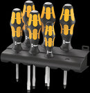 Wera 932/6 Screwdriver set Kraftform Wera: Chiseldriver and rack, 6 pieces