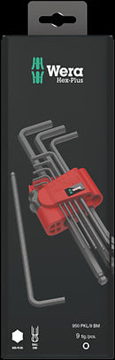Wera 950/9 Hex-Plus 6 SB L-key set, metric, BlackLaser, 9 pieces