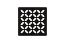 Schluter KERDI-DRAIN Square Grate Kit Floral - Stainless Steel (V2) Matte Black 4"