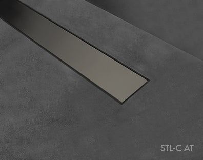 Profilitec Linear Drain Anodized Titanium