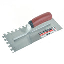 Tooltech Trowel Notched 11in x 4½in (3/8in x 3/8in SQ Notch) Red Handle