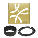 Schluter KERDI-DRAIN Square Grate Kit Curve - Stainless Steel (V2) Brushed Classic Gold 4"