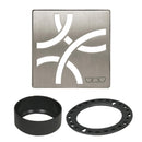 Schluter KERDI-DRAIN Square Grate Kit Curve - Stainless Steel (V2) Brushed Nickel 4"