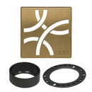 Schluter KERDI-DRAIN Square Grate Kit Curve - Stainless Steel (V2) Brushed Vintage Gold 4"