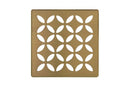 Schluter KERDI-DRAIN Square Grate Kit Floral - Stainless Steel (V2) Brushed Vintage Gold 4"