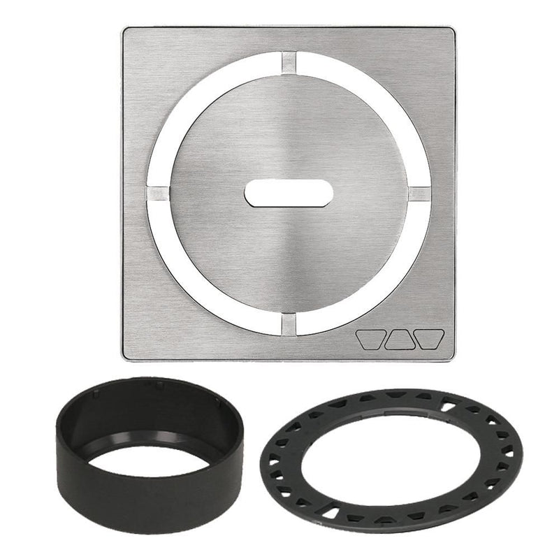 Schluter KERDI-DRAIN Square Grate Kit Pure - Brushed Stainless Steel (V2) 4"
