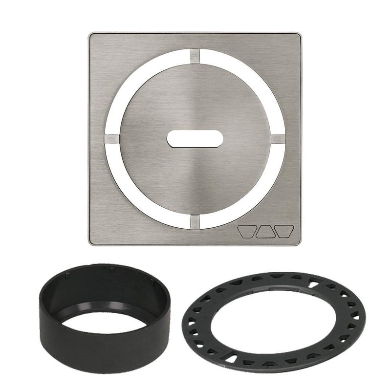 Schluter KERDI-DRAIN Square Grate Kit Pure - Stainless Steel (V2) Brushed Nickel 4"