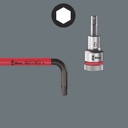 Wera 950/9 Hex-Plus Multicolour Imperial 3 L-key set, imperial, BlackLaser, 9 pieces