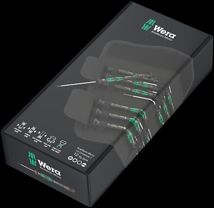 Kraftform Micro 12 Universal 1 screwdriver set for electronic applications, 12 pieces